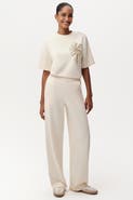 Exquise Shayna K Pants Wide Leg Knit Trousers