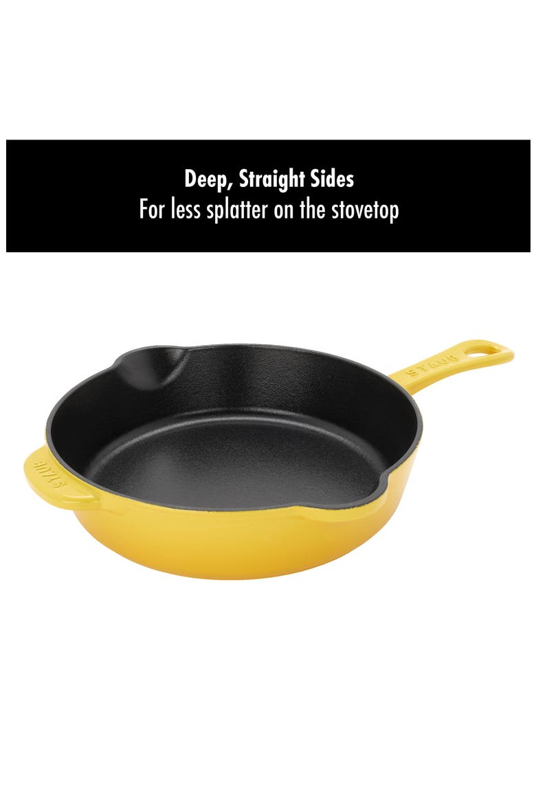 8.5-Inch Enameled Cast Iron Traditional Deep Skillet, Alternate, color, CITRON