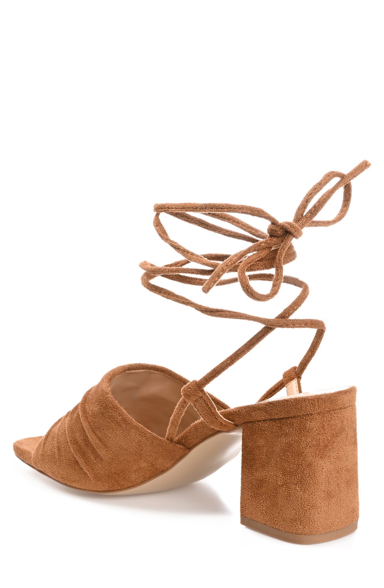 Felisity Vegan Lace-Up Tie Pump, Alternate, color, COGNAC