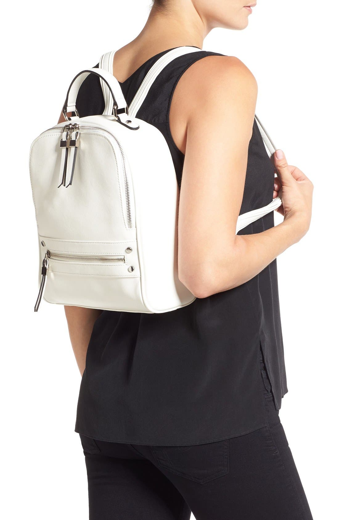 'City' Backpack, Alternate, color, WHITE