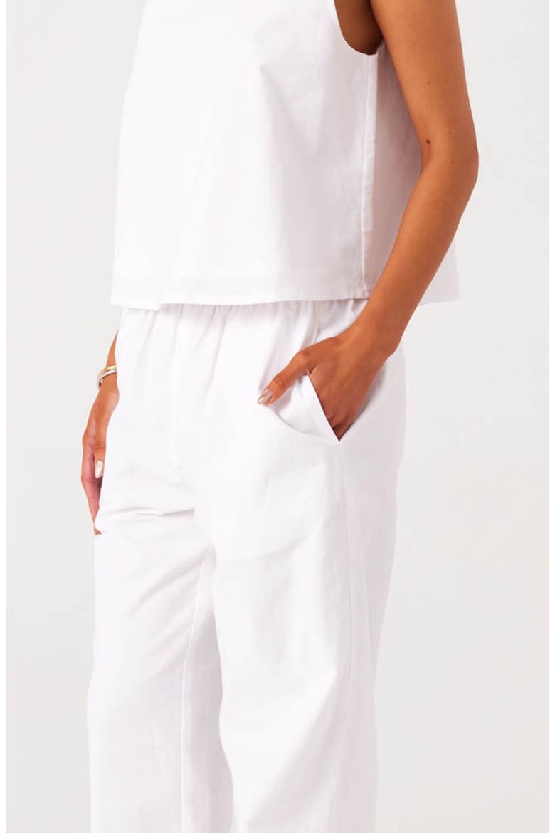Ismene Linen & Cotton Pants, Alternate, color, WHITE