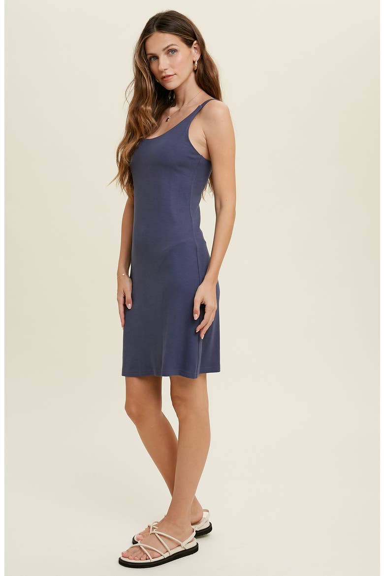 Double Strap Tank Dress, Alternate, color, BLUE