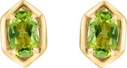 EFFY Geometric Peridot Stud Earrings