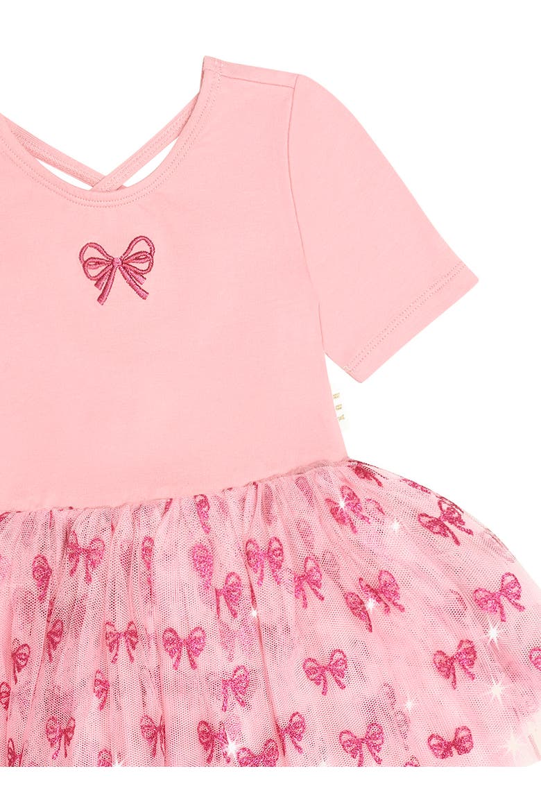 Glitter Bow Tutu Tulle Dress, Alternate, color, Vintage Pink