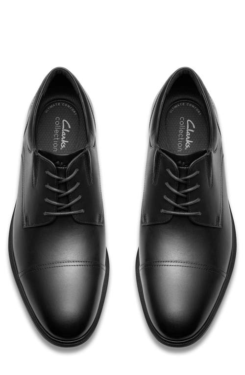 Clarks Men's Steadwell Cap Dress Shoe In Black