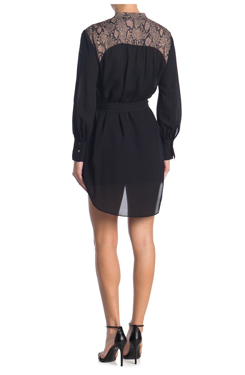 FRAME Colorblock Yoke Silk Dress, Alternate, color,