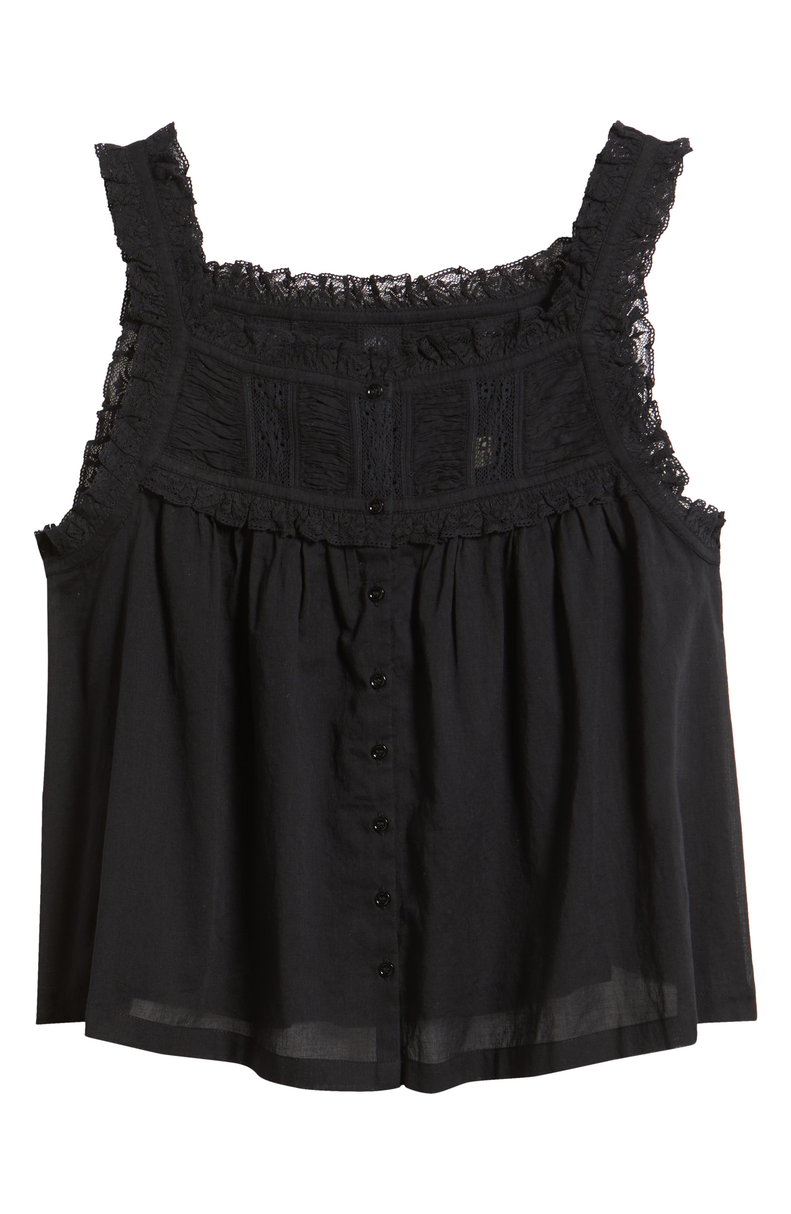 DÔEN Fidella Lace Trim Top (Women) | Nordstrom