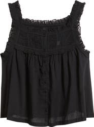 DÔEN Fidella Lace Trim Top