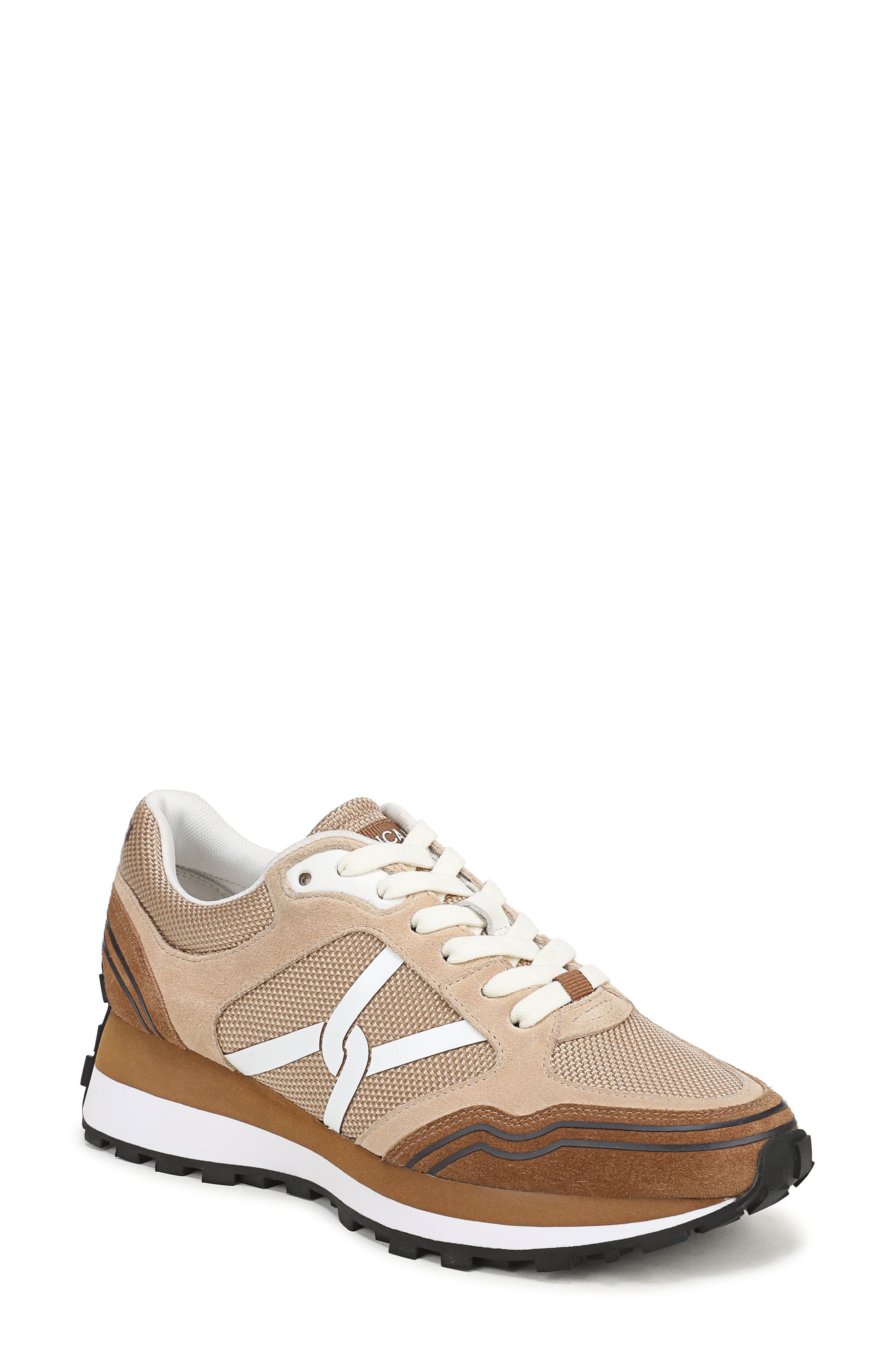 Valentina Sneaker, Main, color, CHESTNUT/ ECRU SUEDE