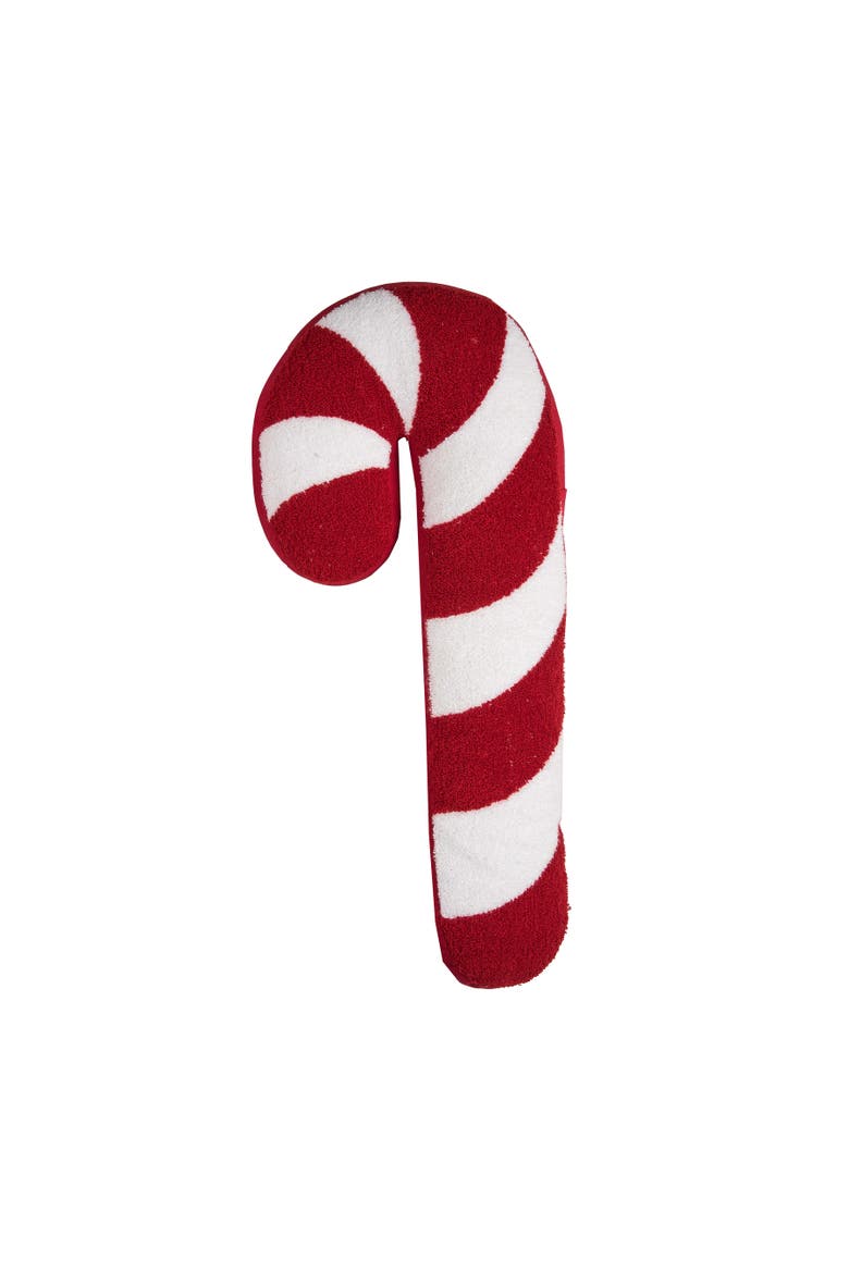 Christmas Candy Cane Cotton Blend Mini Accent Pillow 11" x 25", Main, color, Red