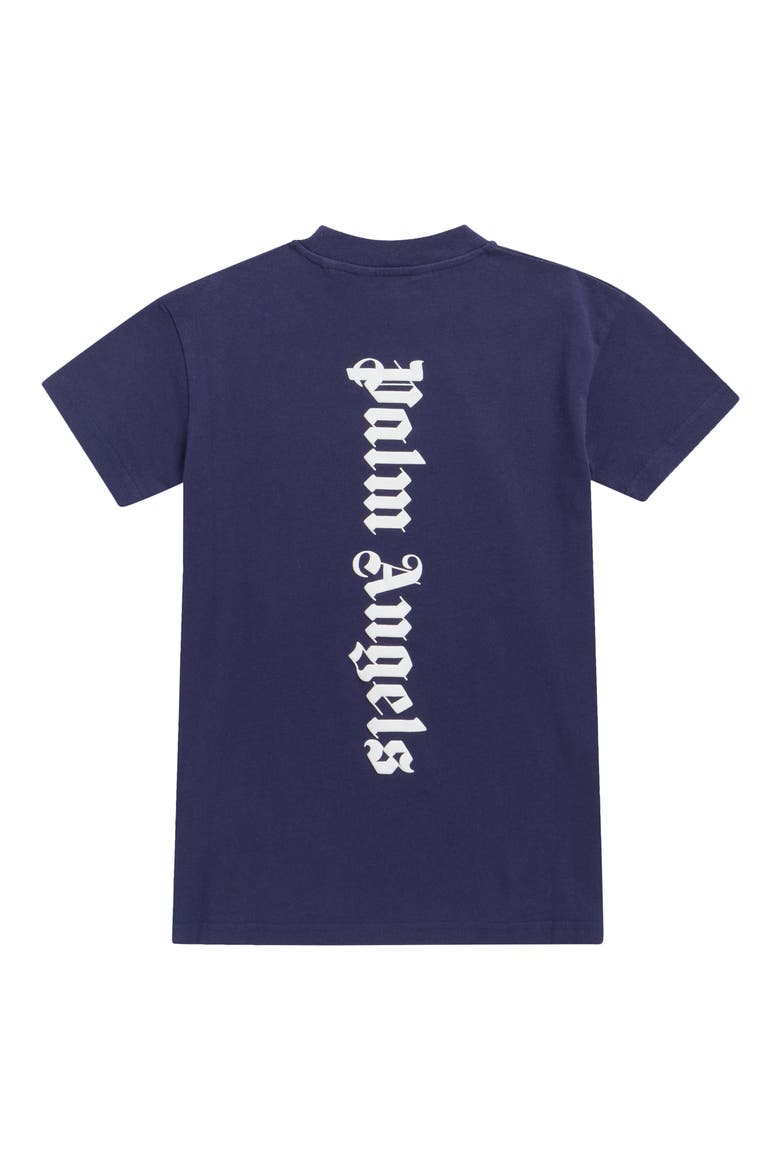 Kids' Logo Cotton Tee Dress, Alternate, color, NAVY BLUE WHITE