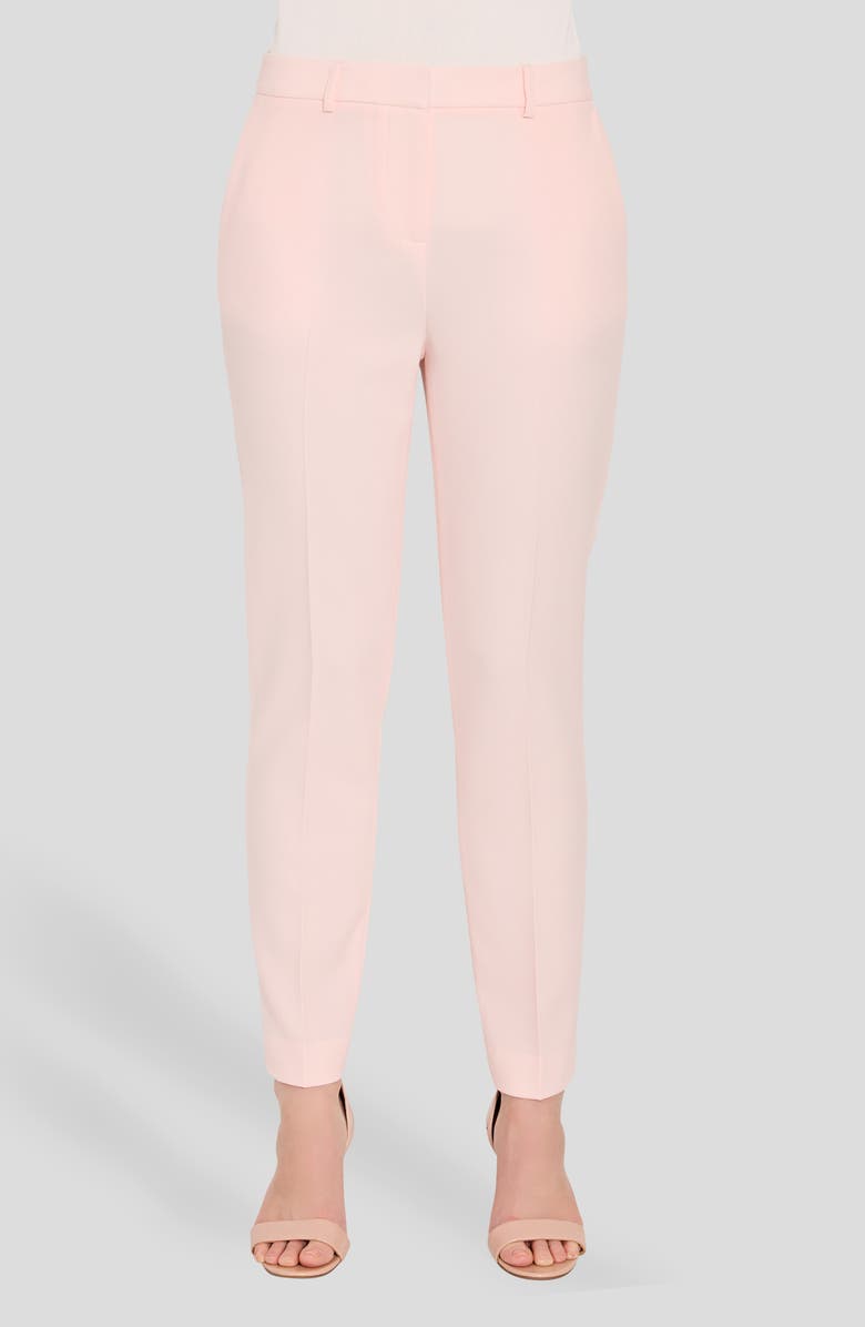 Tahari ASL Classic Tapered Pants, Main, color, Tea Rose