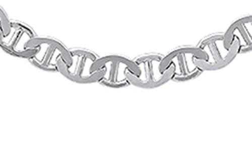 Hmy Jewelry Sterling Silver Mariner Chain Necklace In Silver