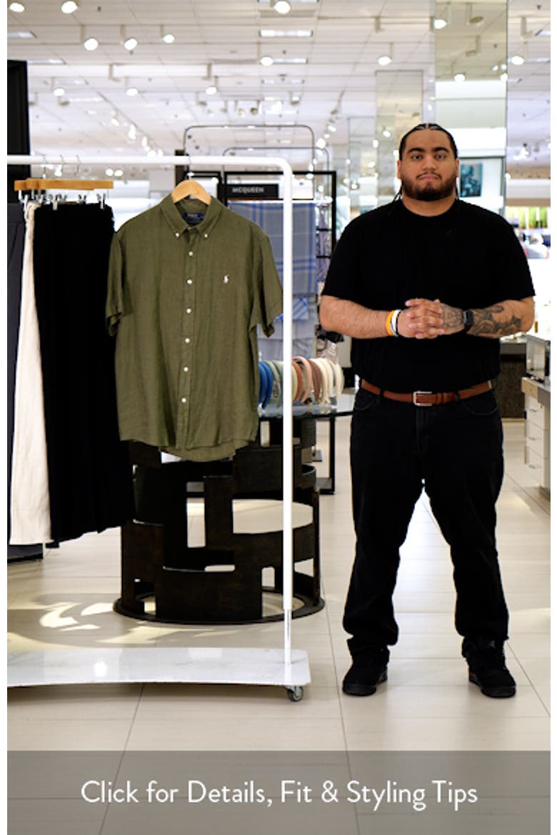 Classic Fit Short Sleeve Linen Button-Down Shirt video