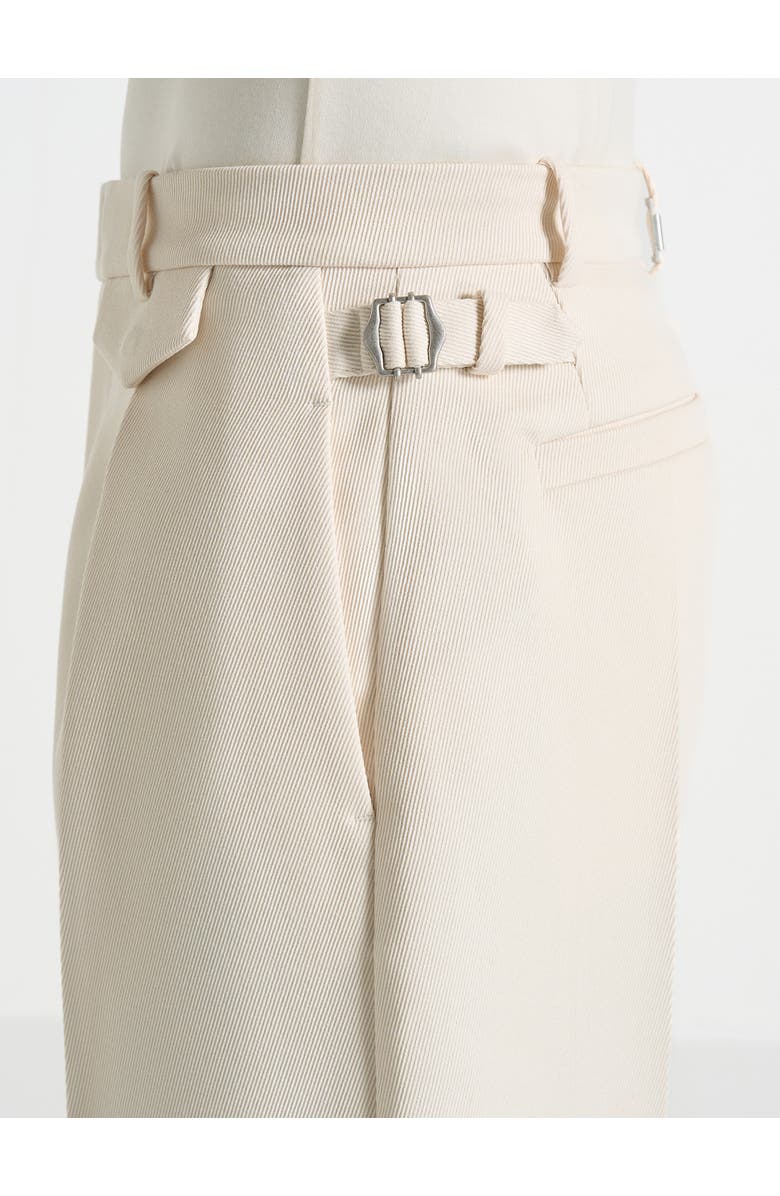Manière De Voir Auguste Tailored Twill Bermuda Shorts, Alternate, color, Cream