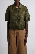 Moncler Flower Quilted Short Sleeve Jacket