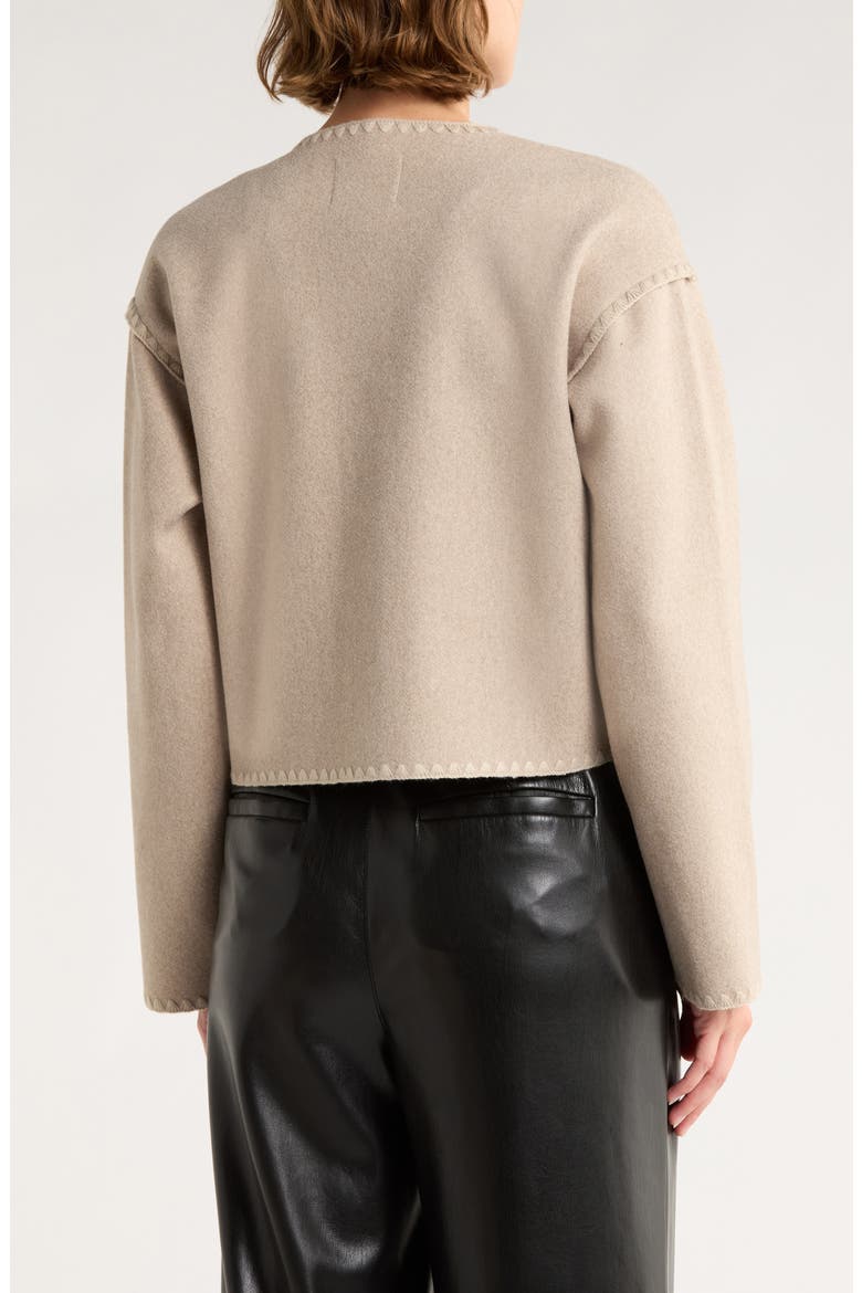 Contrast Stitch Jacket, Alternate, color, OATMEAL