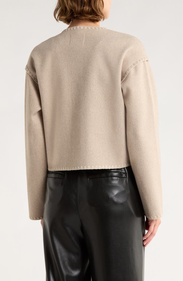 Vigoss Contrast Stitch Jacket, Alternate, color, Oatmeal