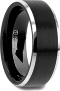 Larson Jewelers Aston Brushed Center Tungsten Wedding Band