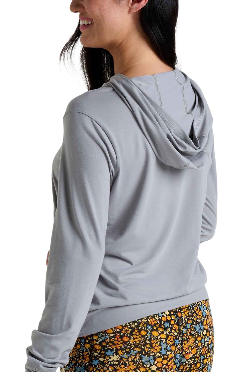 Toad & Co Women's Swifty Long Sleeve Hoodie, Alternate, color, Light Ash