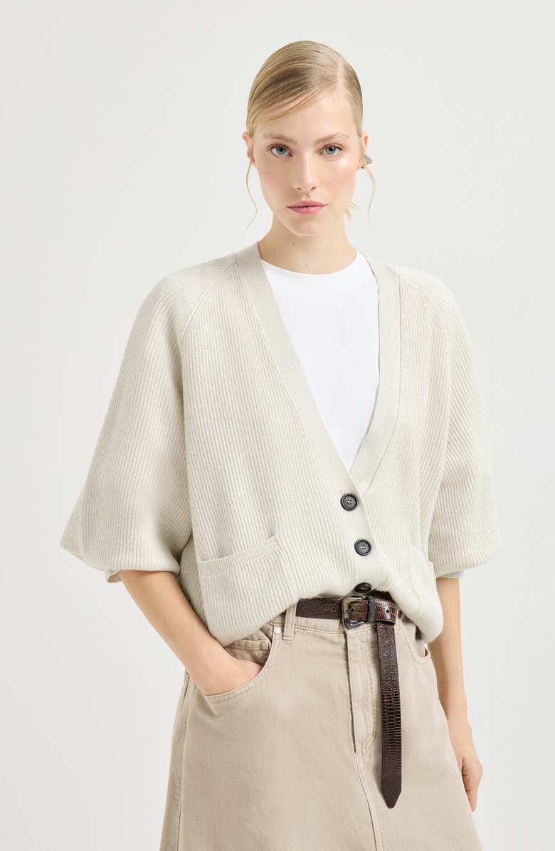 Brunello Cucinelli Cashmere cardigan, Alternate, color, Panama