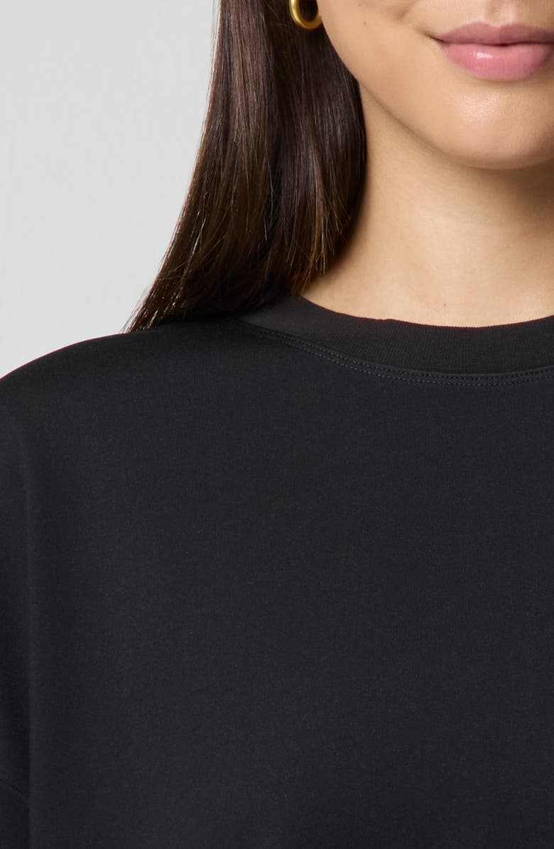 Florence by Mills Oversize Sport Sheen Crewneck Sweatshirt, Alternate, color, Black