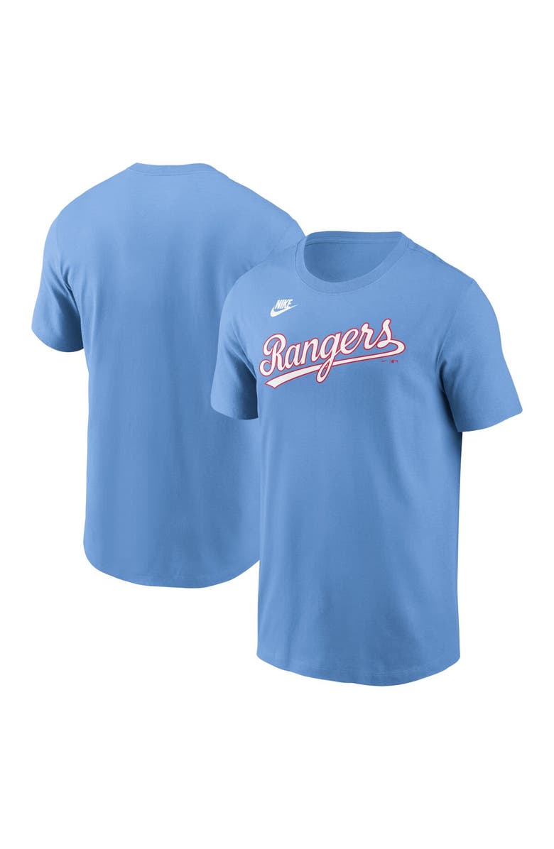 Nike Men's Nike Light Blue Texas Rangers Cooperstown Wordmark T-Shirt, Main, color, Light Blue