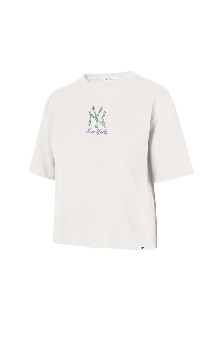 '47 Women's '47 Natural New York Yankees Full Bloom Cropped T-Shirt, Alternate, color, Natural