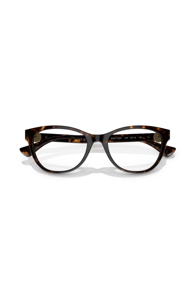 Versace 55mm Cat Eye optical glasses, Alternate, color, Tortoise