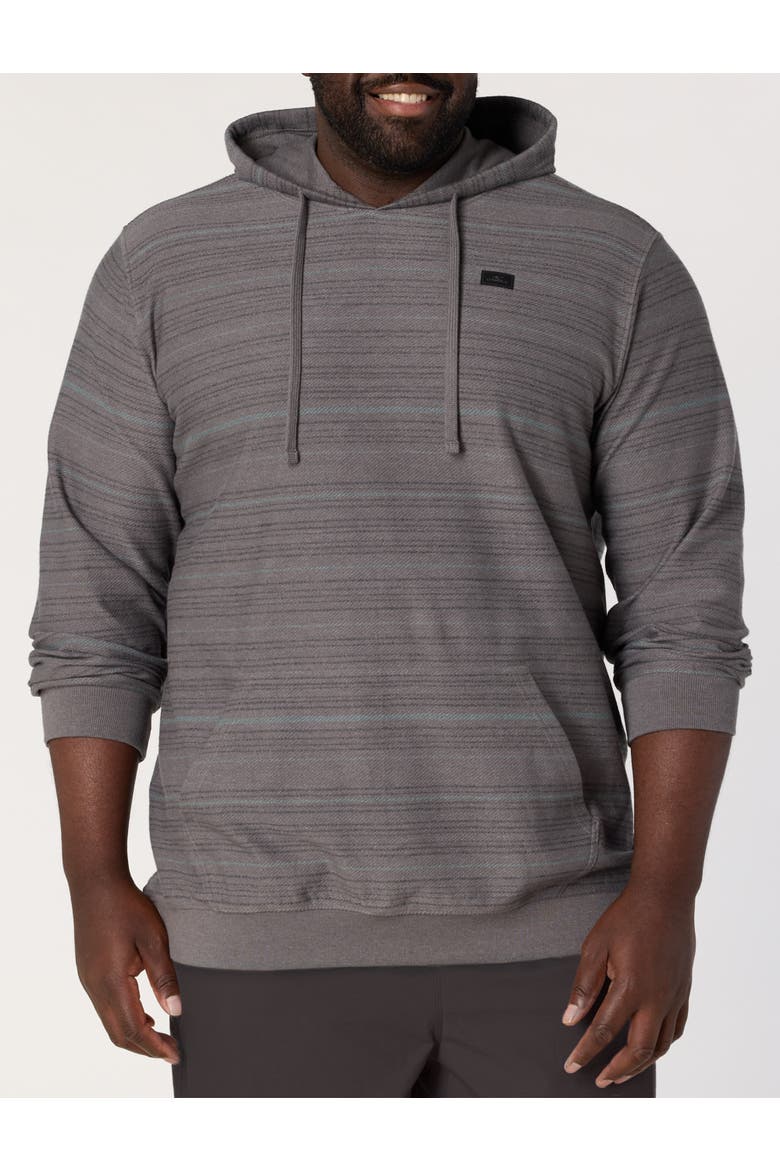 Big & Tall Bavaro Striped Pullover Hoodie V2, Alternate, color, DARK SHADOW
