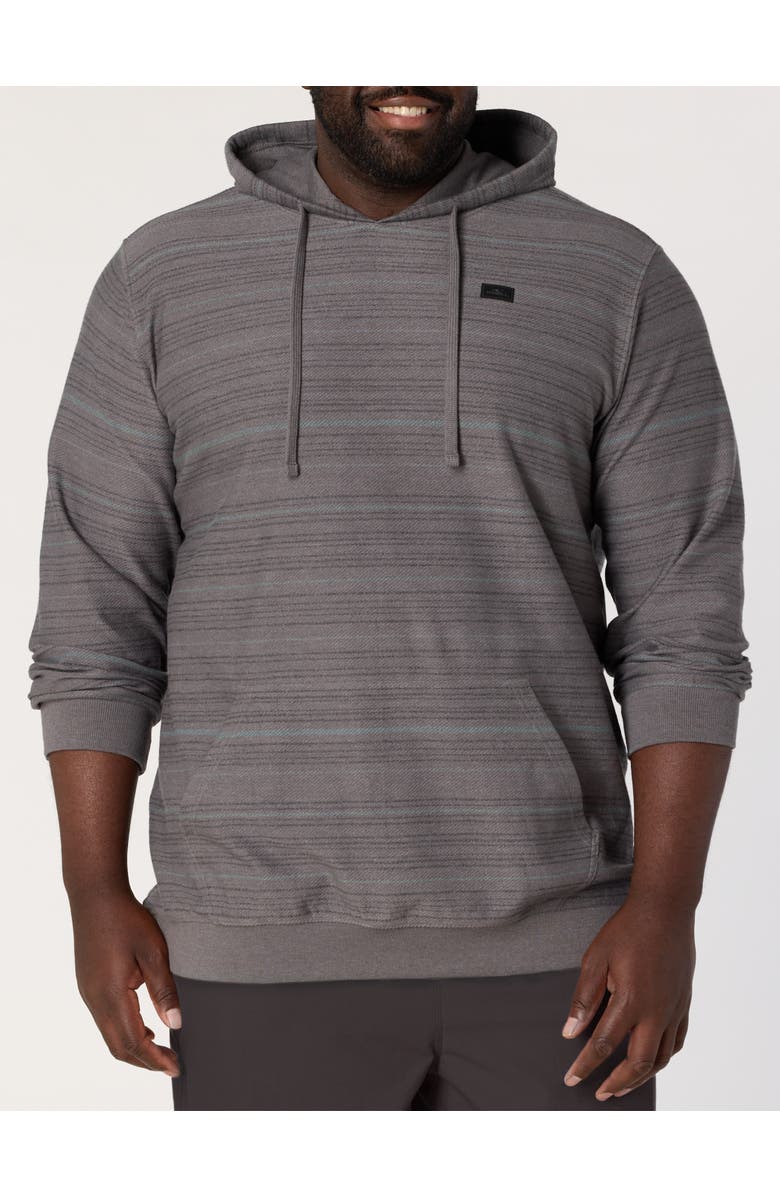 O'Neill Big & Tall Bavaro Striped Pullover Hoodie V2, Alternate, color, Dark Shadow
