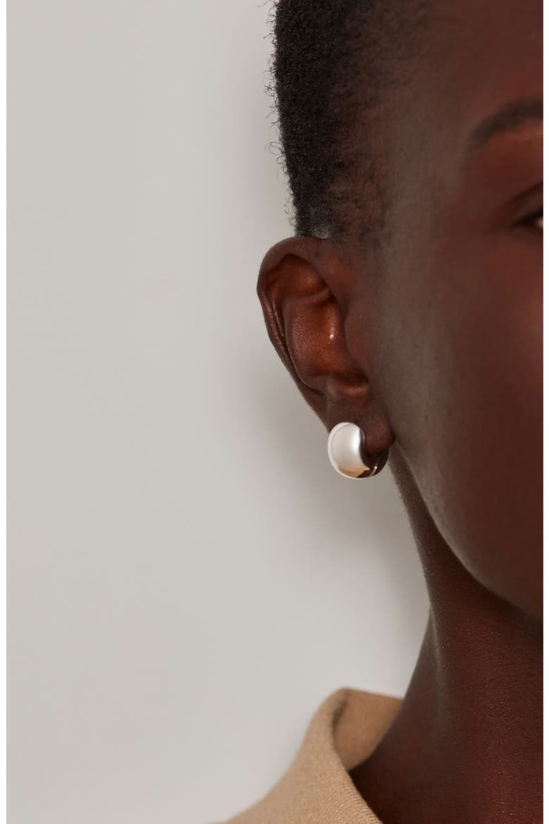Mini Gemma Huggie Hoop Earrings, Alternate, color, HIGH POLISH SILVER