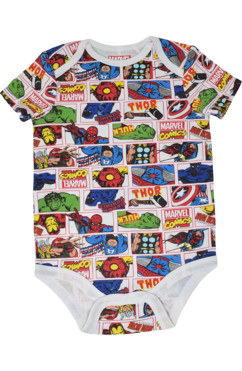 Marvel Avengers Spider-Man 5-Pack Bodysuit, Alternate, color, Marvel Superheroes