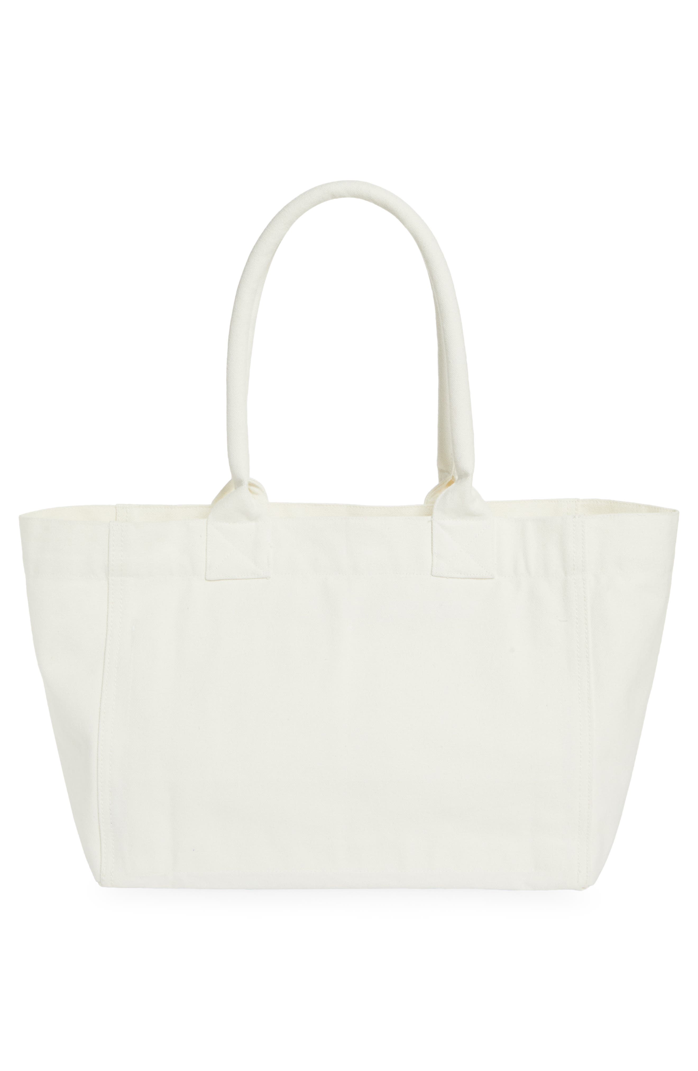 Isabel Marant Yenky Embroidered Logo Canvas Tote, Alternate, color, Red