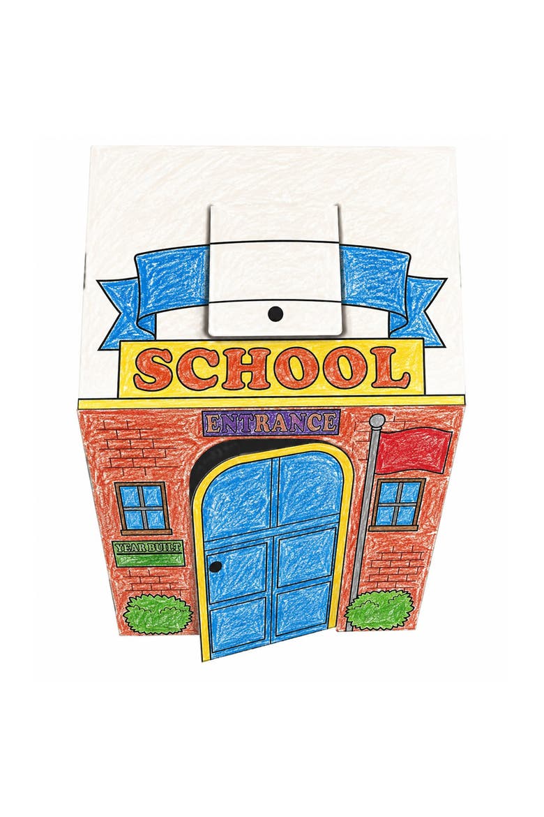 Decorate A Cardboard School Fort DIY Craft, Main, color, Multicolored