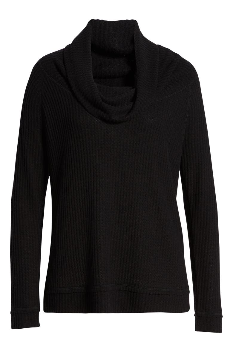 Caslon<sup>®</sup> Cowl Neck Waffle Knit Top, Alternate, color,