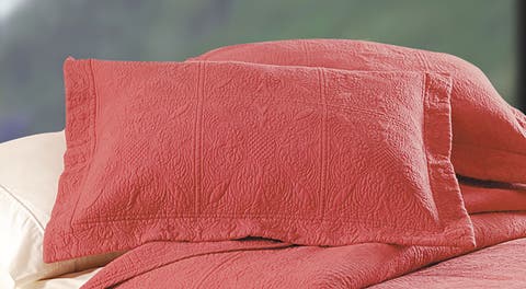 Blush Quilted Pillow, 14" x 14"