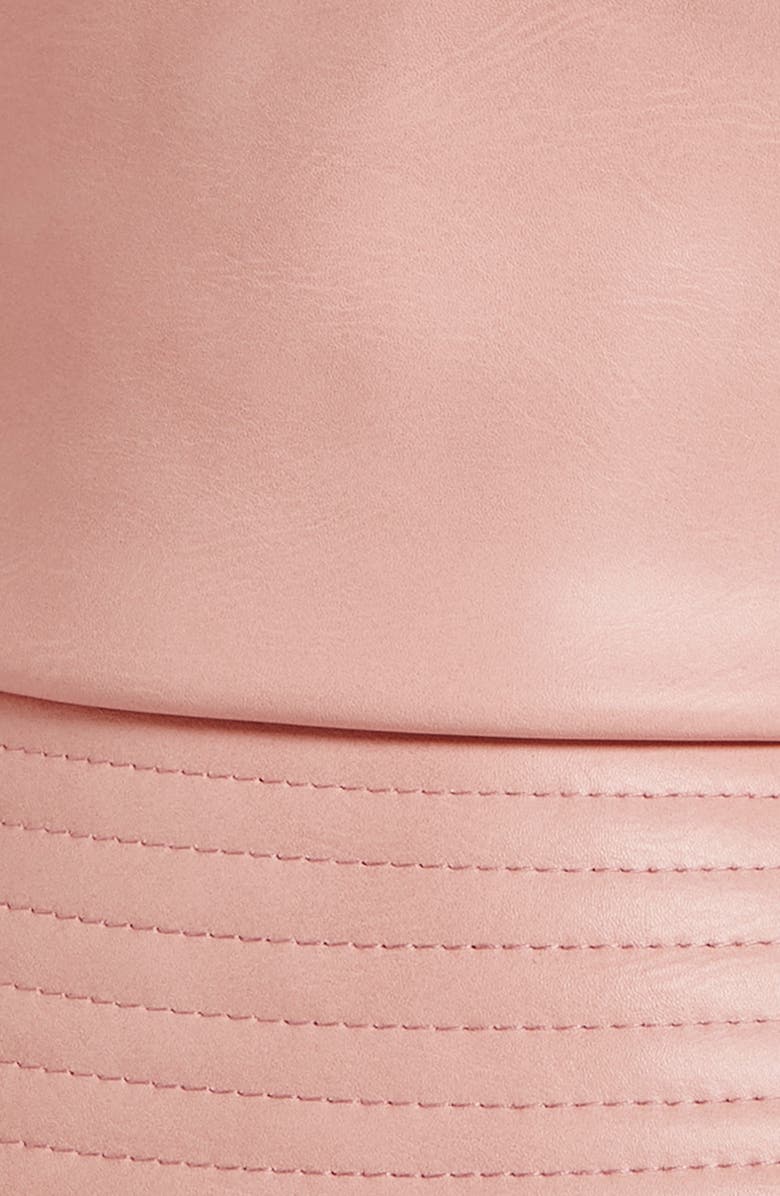 Lack of Color Wave Faux Leather Bucket Hat, Alternate, color,