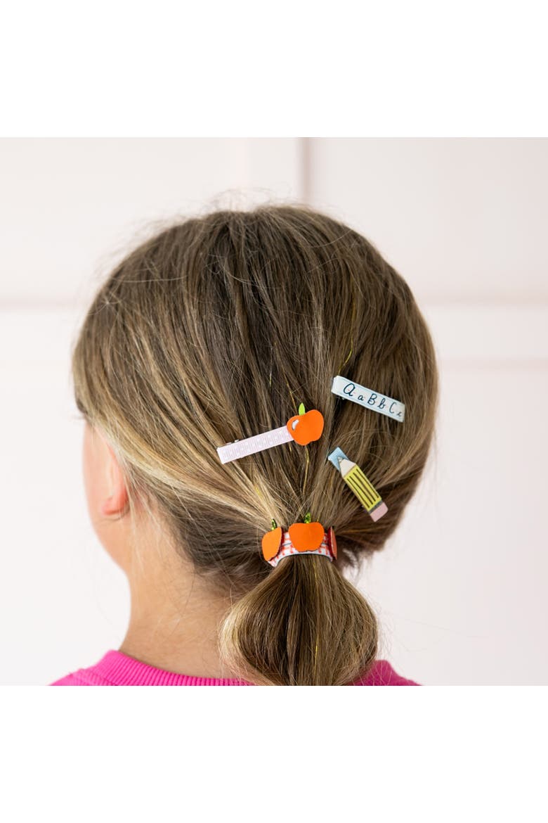 Back to School ABC Hair Bar Clip Set, Alternate, color, Assorted Pre-Pack