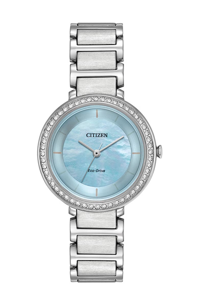 Citizen Women's Eco-Drive Crystal Bracelet Watch, 30mm, Main, color,