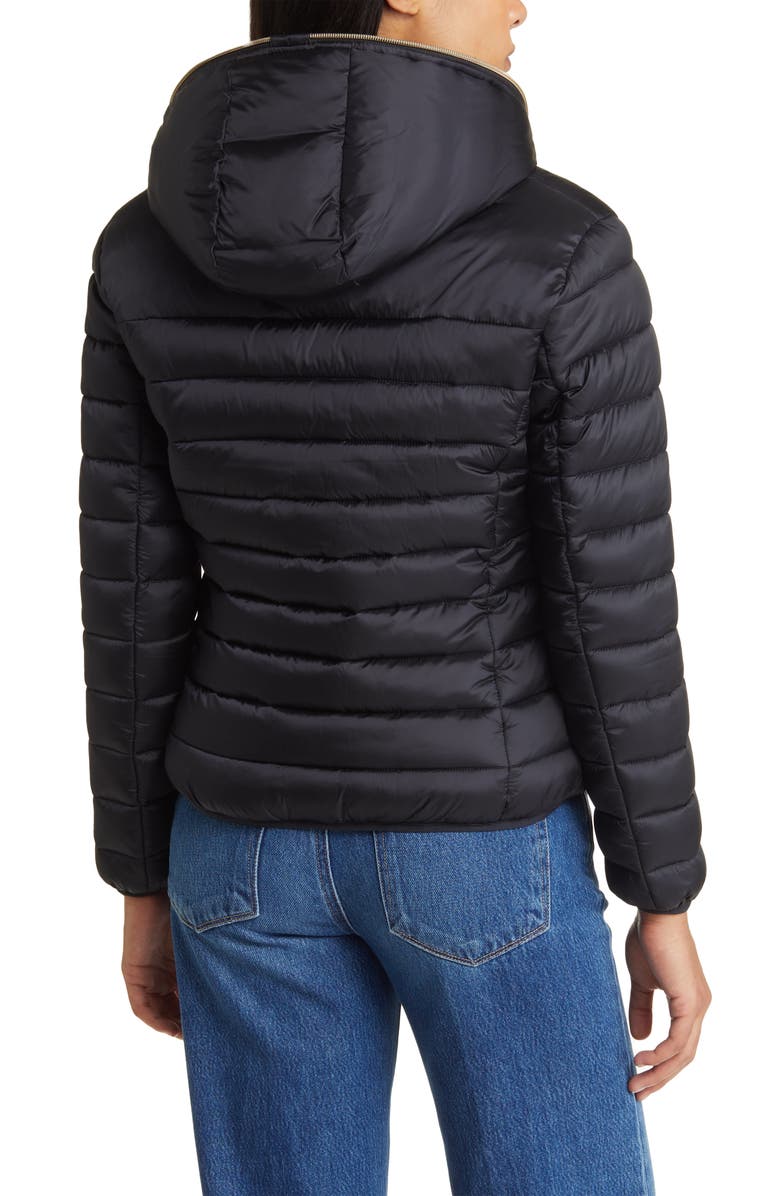 Save The Duck Elvira Water Resistant Hooded Puffer Jacket, Alternate, color,