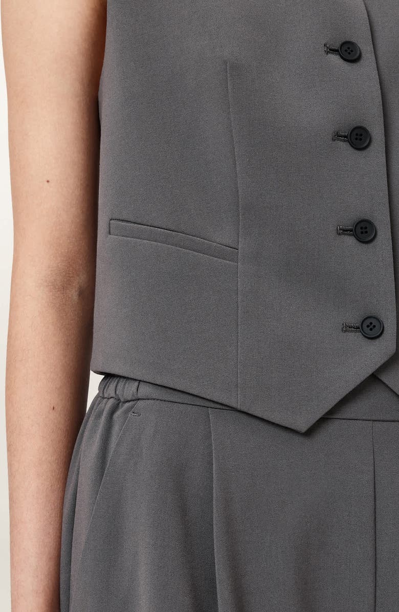 AllSaints Aleida Lightweight Vest, Alternate, color, Dark Gull Grey
