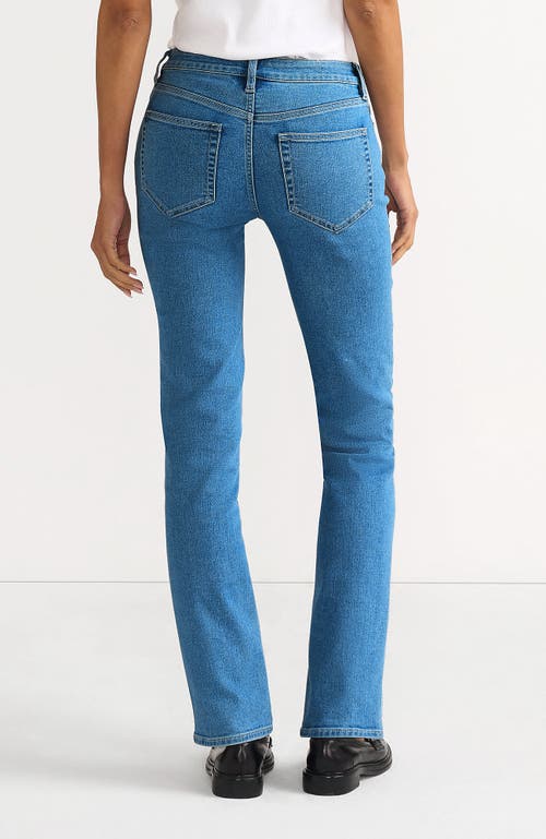 LANDS' END LANDS' END RECOVER MID RISE STRAIGHT LEG BLUE JEANS