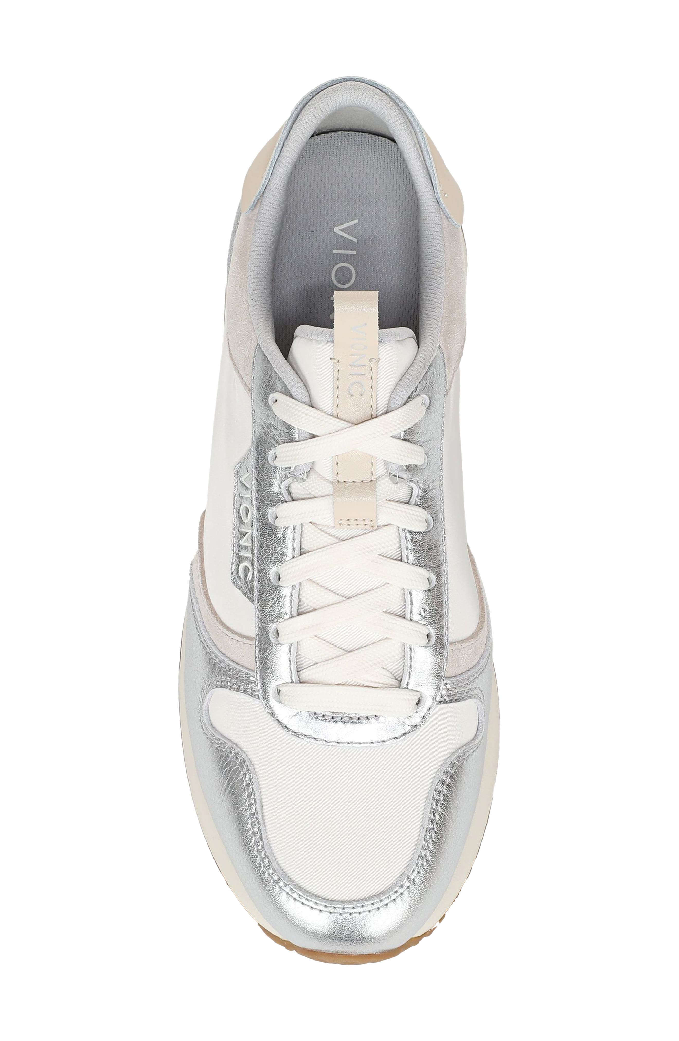 Monarch Sneaker, Alternate, color, IVORY/ SILVER