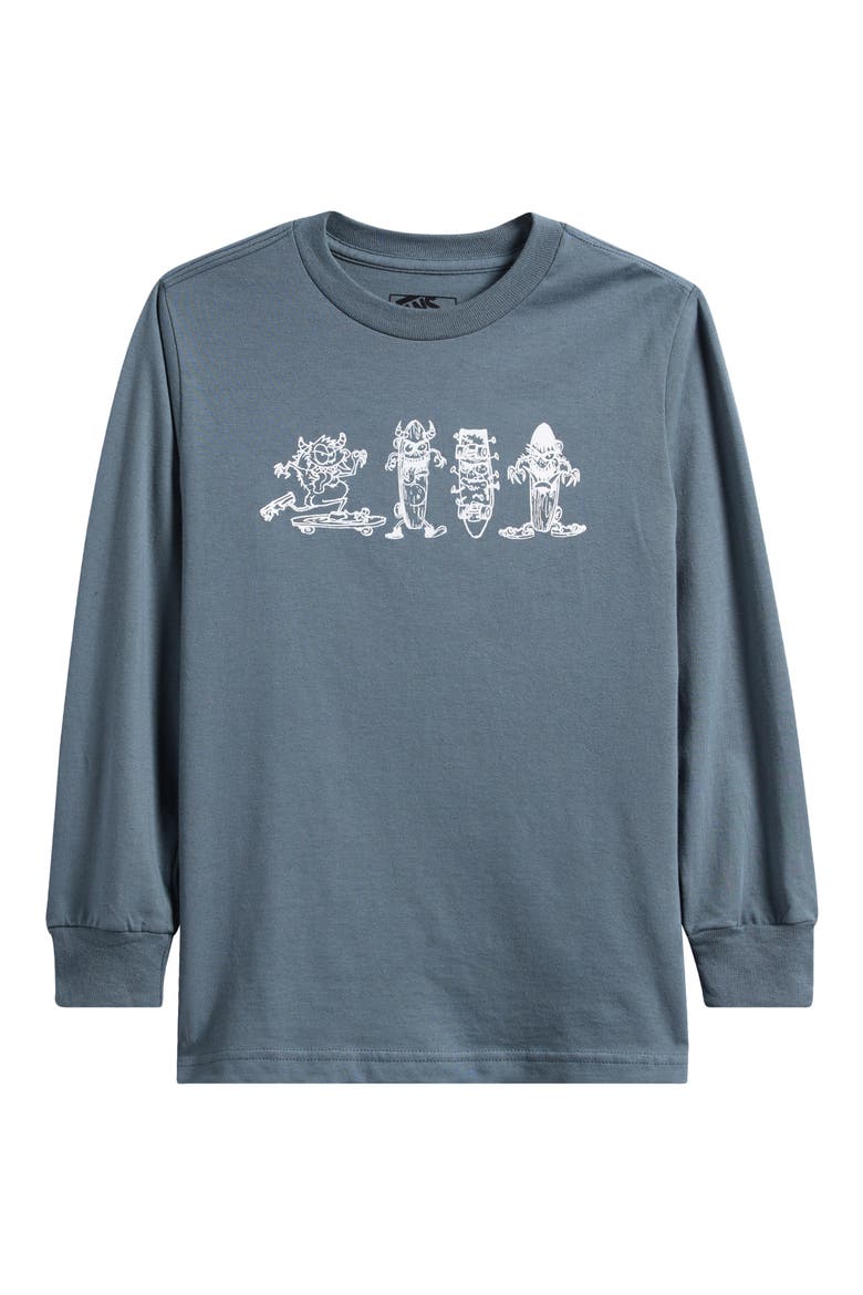Kids' Sk8 Posse Cotton Graphic T-Shirt, Main, color, STORMY WEATHER
