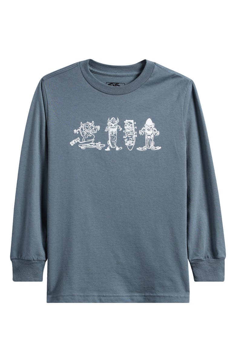 Vans Kids' Sk8 Posse Cotton Graphic T-Shirt, Main, color, Stormy Weather