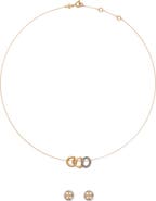 Tory Burch Icon Pavé Necklace & Earring Set