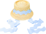 Bits & Bows Straw Scalloped Ribbon Women's Harbor Hat