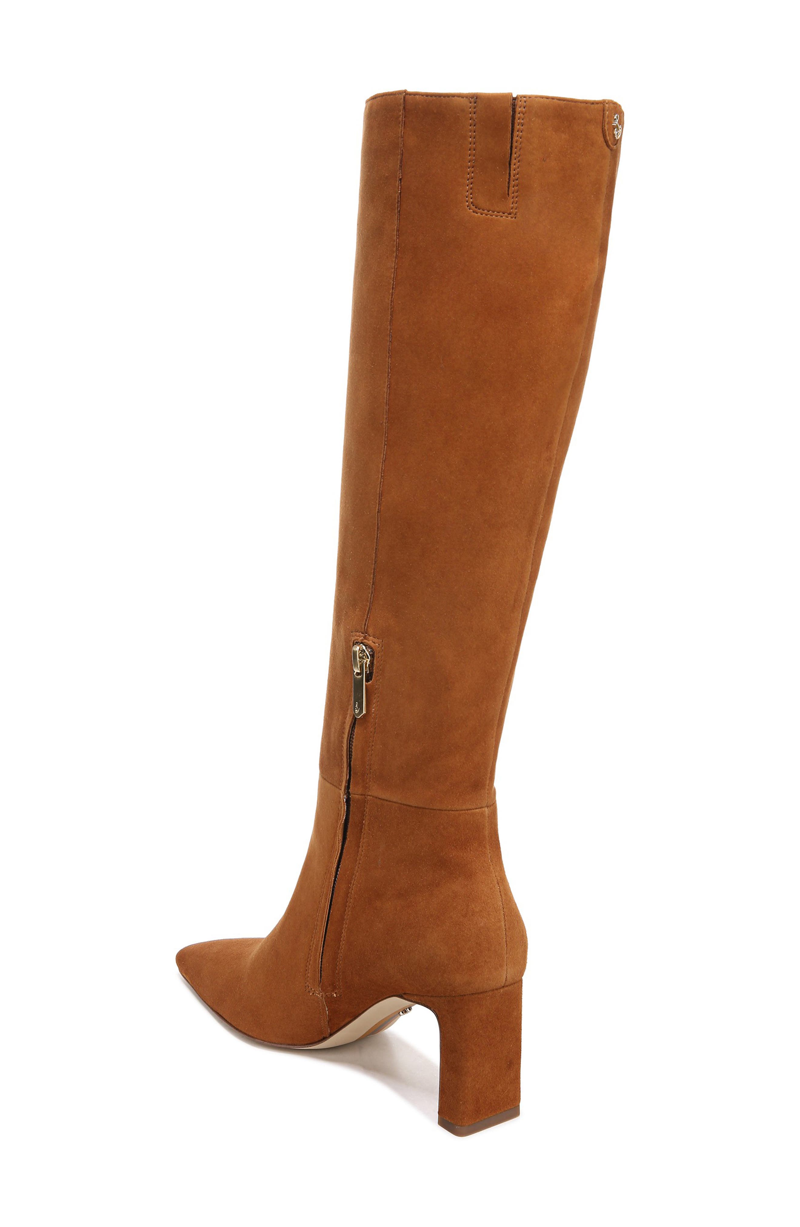 sam edelman sylvia leather tall dress boots Sam Edelman Sylvia Leather Knee High Boots Women's 10