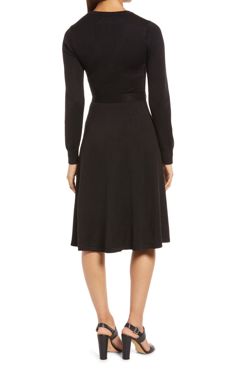 Eliza J Long Sleeve Sweater Dress, Alternate, color,